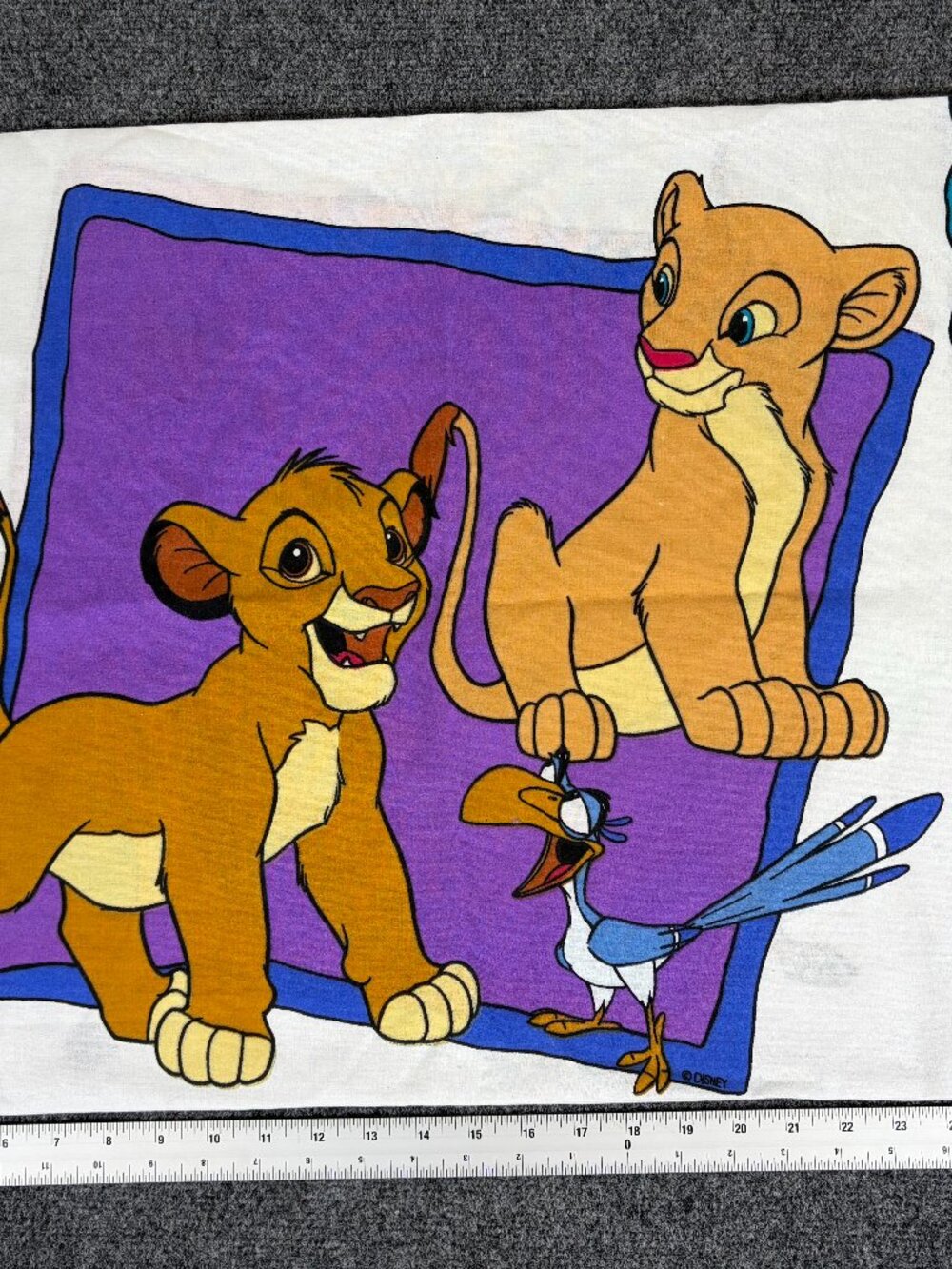 The Lion King Vintage Standard Pillow Case DISNEY 90’s Simba Nala Pumba